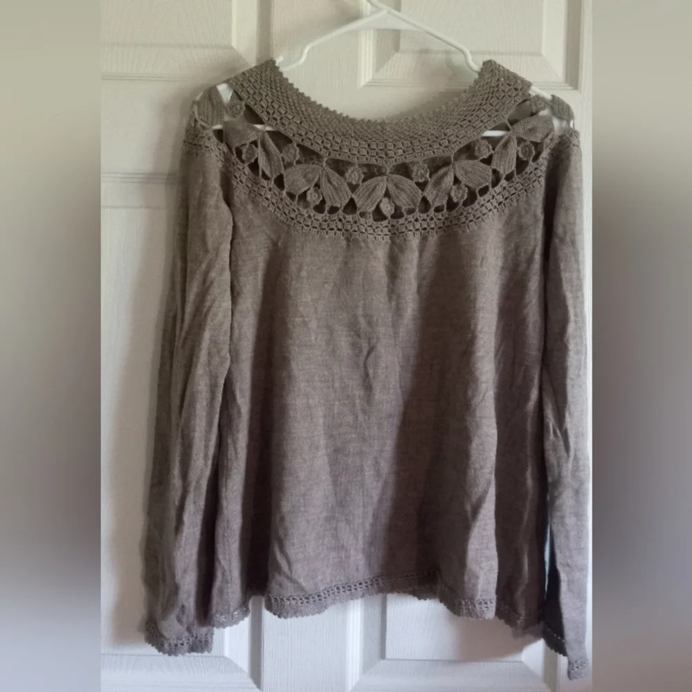 Ulla Johnson Open Floral Open-Crochet Italian Yard Sweater - Size: M